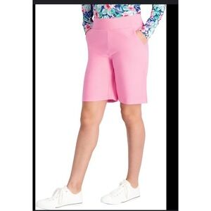 STELLA PARKER Small Golf Shorts Bermuda Pull On Pink Athletic Active New